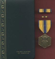 Air Force Commendation Award Medal in Case with ribbon bar and lapel pin