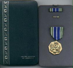 Army Achievement Award Medal in Case with ribbon bar and lapel pin
