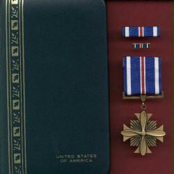 Distinguished Flying Cross medal in Case with ribbon bar and lapel pin